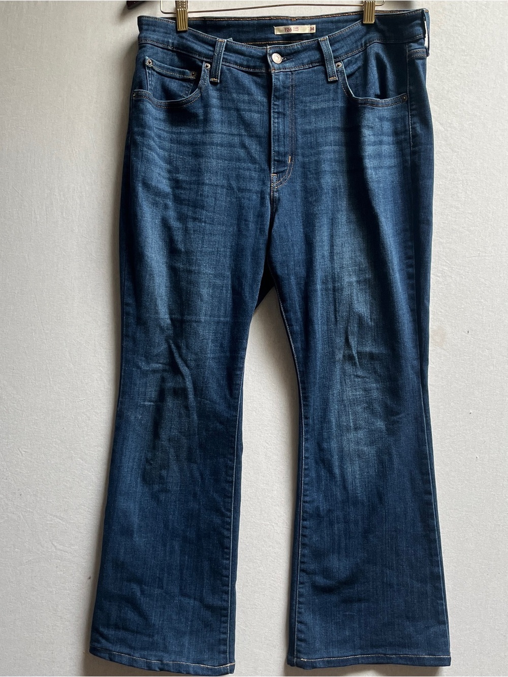 Levi's 726 High-Rise Bootcut Flare Jeans Women's Size 34 Dark Wash